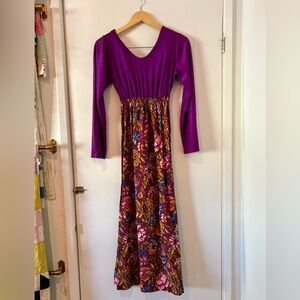 1980s Beeline Fashions Floral Dress